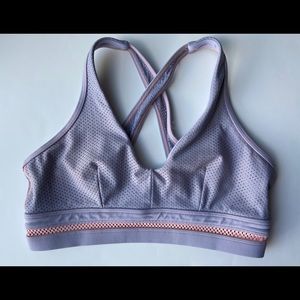 Lorna Jane Mesh Crossback Sports Bra Purple L